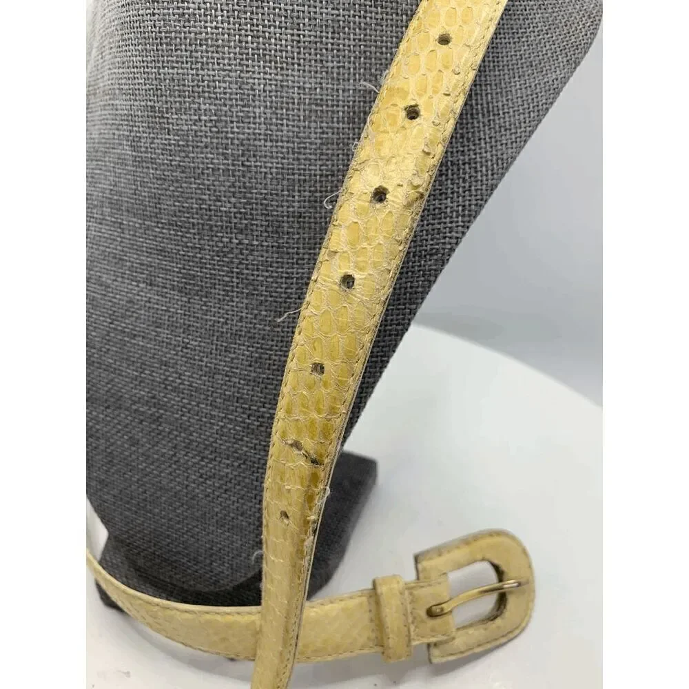 Vintage Yellow Snake Skin Belt